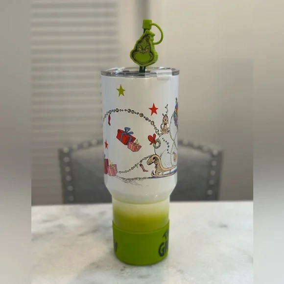 The Grinch 2025 Christmas Holiday 40oz Double Walled Stainless Steel Tumbler